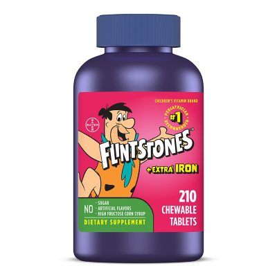 Flintstones Chewable Kids Multivitamin with + Extra Iron, 210 ct.