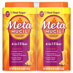 Metamucil Psyllium 4in1 Fiber Supplement Powder, Orange, 55 oz., 2 pk.