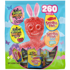 Sour Patch Kids & Swedish Fish Easter Gummy Candy, Variety Pack, 260 pcs.