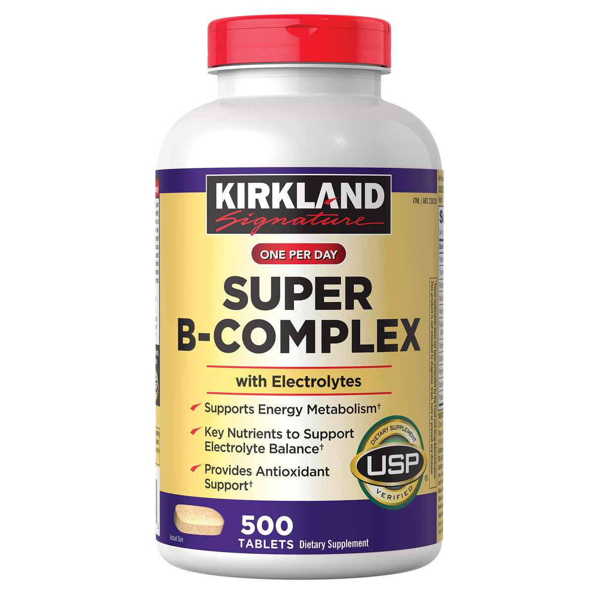 Kirkland Signature Super B-Complex with Electrolytes, 500 Tablets