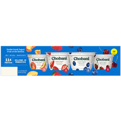 Chobani Nonfat Greek Yogurt, Variety Pack, 5.3 oz, 20 ct