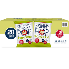 SKINNYPOP Popcorn, 0.65 oz, 28 ct