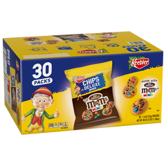 Keebler Chips Deluxe Bite-sized Cookies with Milk Chocolate M&M's, 1.6 oz, 30 ct