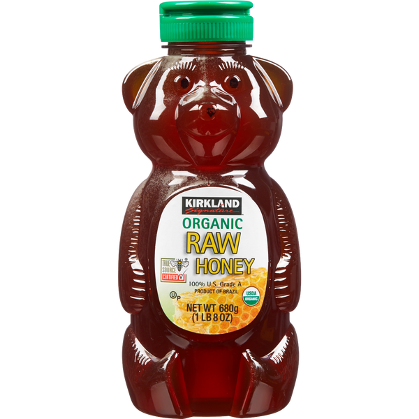 Kirkland Signature Organic Raw Honey Bear, 24 oz, 3 ct