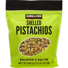 Kirkland Signature Shelled Pistachios, Roasted & Salted, 1.5 lbs