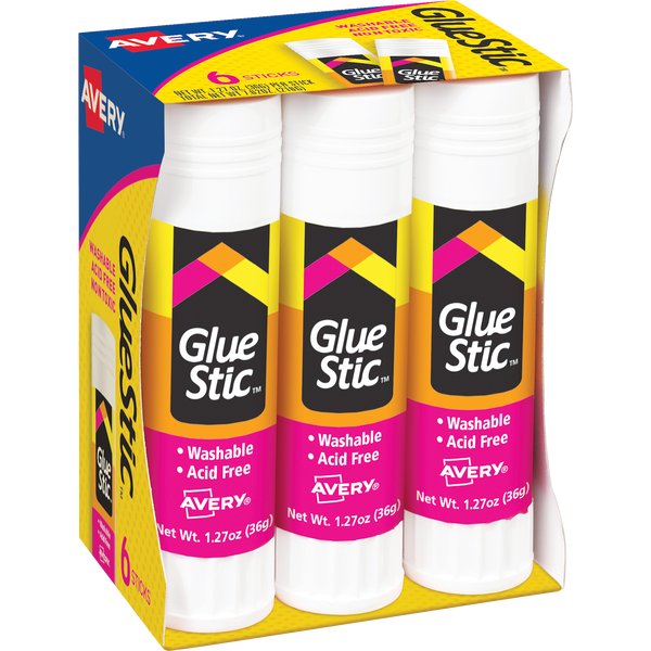 Avery Permanent Glue Stic, 1.27 oz, 12 ct