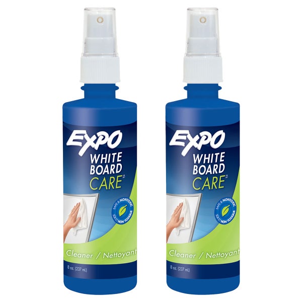 EXPO Dry Erase Whiteboard Cleaning Spray, 8 fl oz, 2 ct