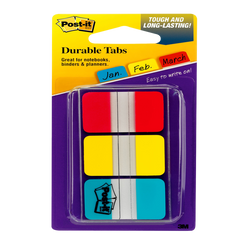 Post-it Write-On Index Tabs, Removable, 1" x 1-1/2", Assorted Colors, 3 pk, 198 ct