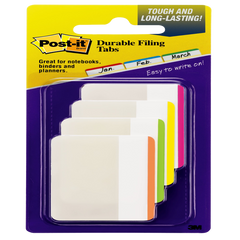 Post-it Write-On Hanging Folder Tabs, Removable, 2" x 1-1/2", Assorted Colors, 144 ct