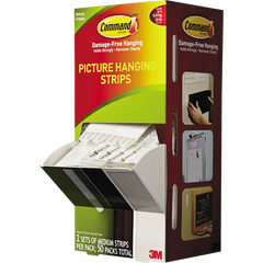 Command Picture Hanging Strips, White, 50 ct