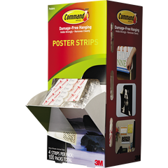 Command Poster Strips, White, 100 ct