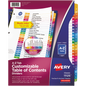 Avery Ready Index Durable Table of Contents Dividers, White with Assorted Color Tabs, A-Z Tab Set, 3 Sets