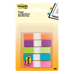 Post-it Flags in Dispenser, Assorted Colors, 1/2" x 1-3/4", 400 Flags