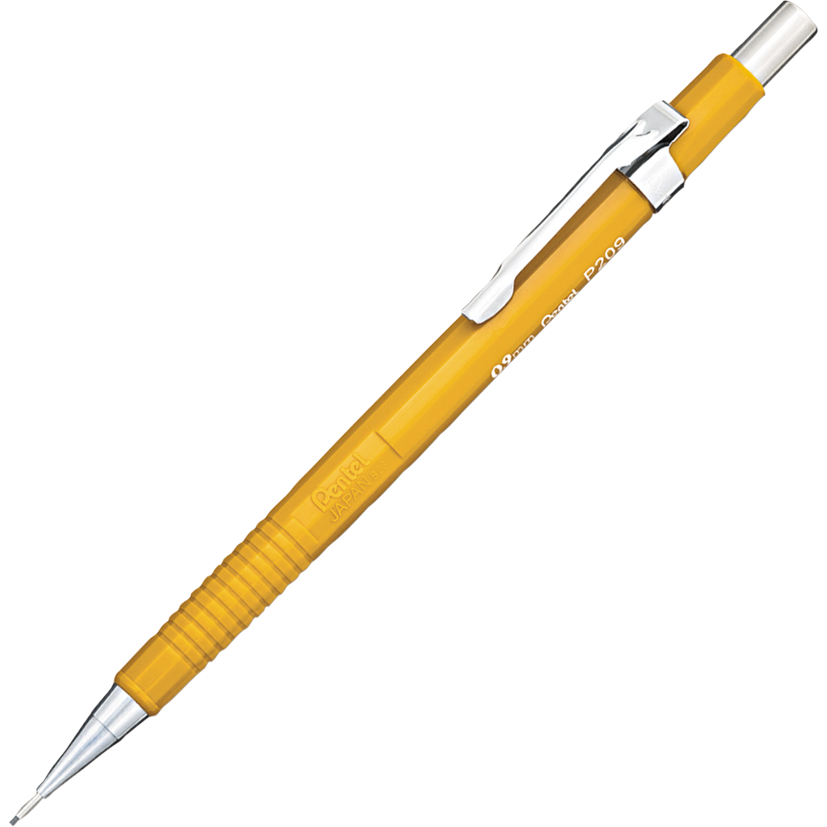 Pentel Sharp Mechanical Drafting Pencil, 0.9mm, Yellow Barrel, 3 ct