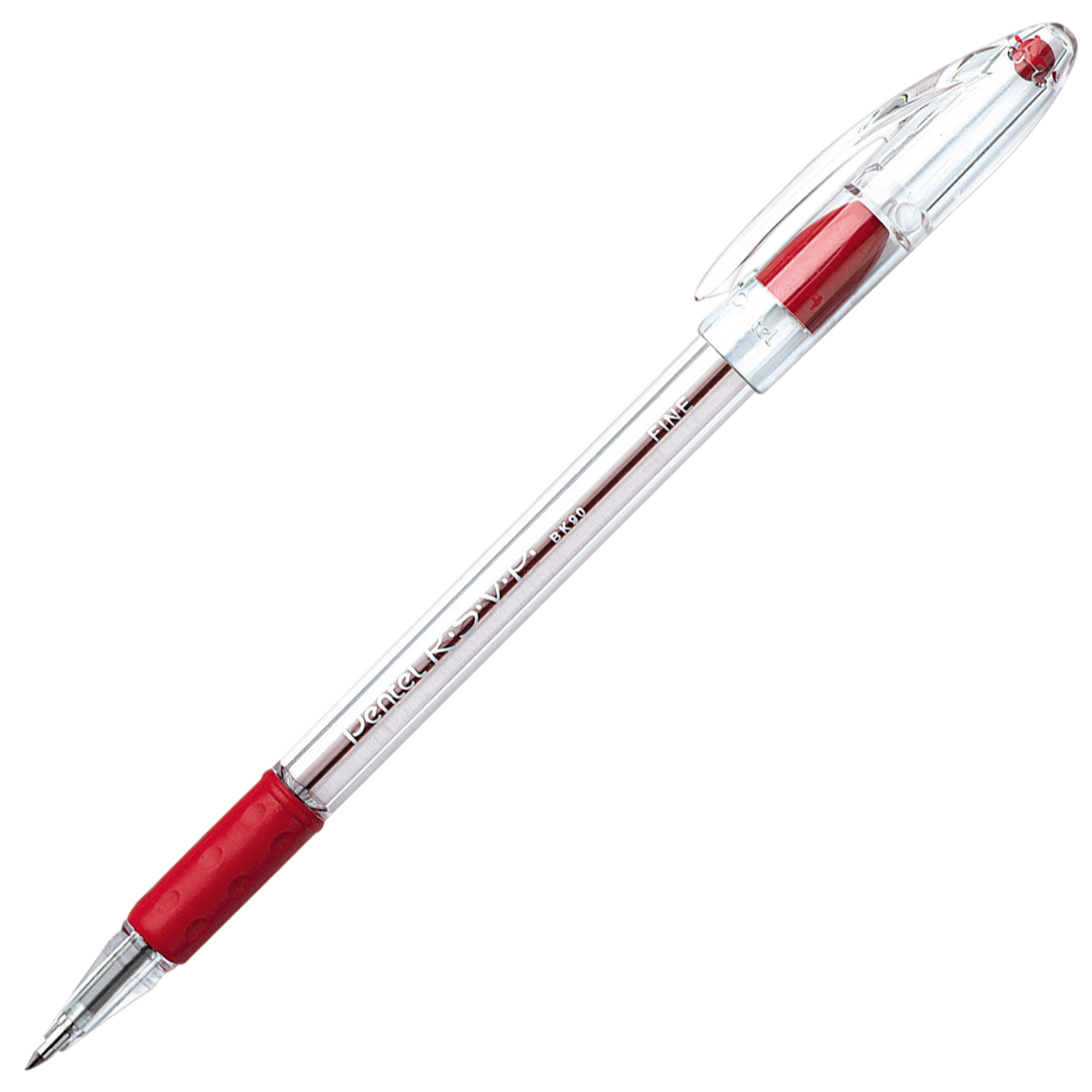 Pentel R.S.V.P. Stic Ballpoint Pen, Fine Point 0.7mm, Red Ink, 24 ct