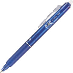 Pilot FriXion Ball Clicker Erasable Gel Pen, Fine Point 0.7mm, Blue Ink, 12 ct