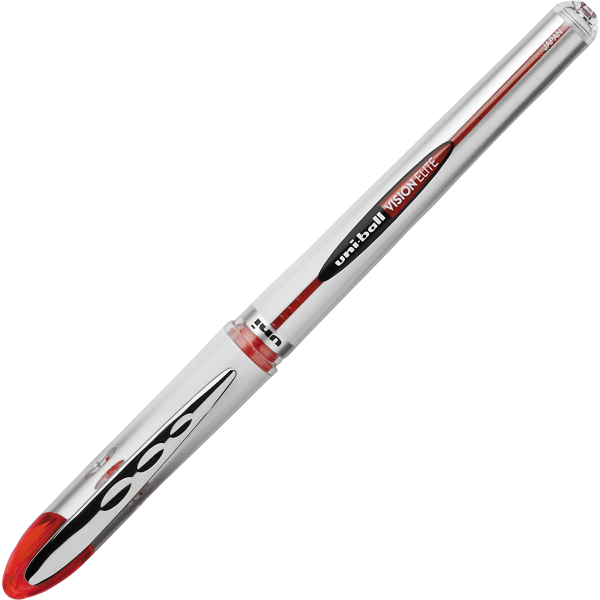 uni-ball Vision Elite Rollerball Pen, Bold Point 0.8mm, Red Ink, 6 ct