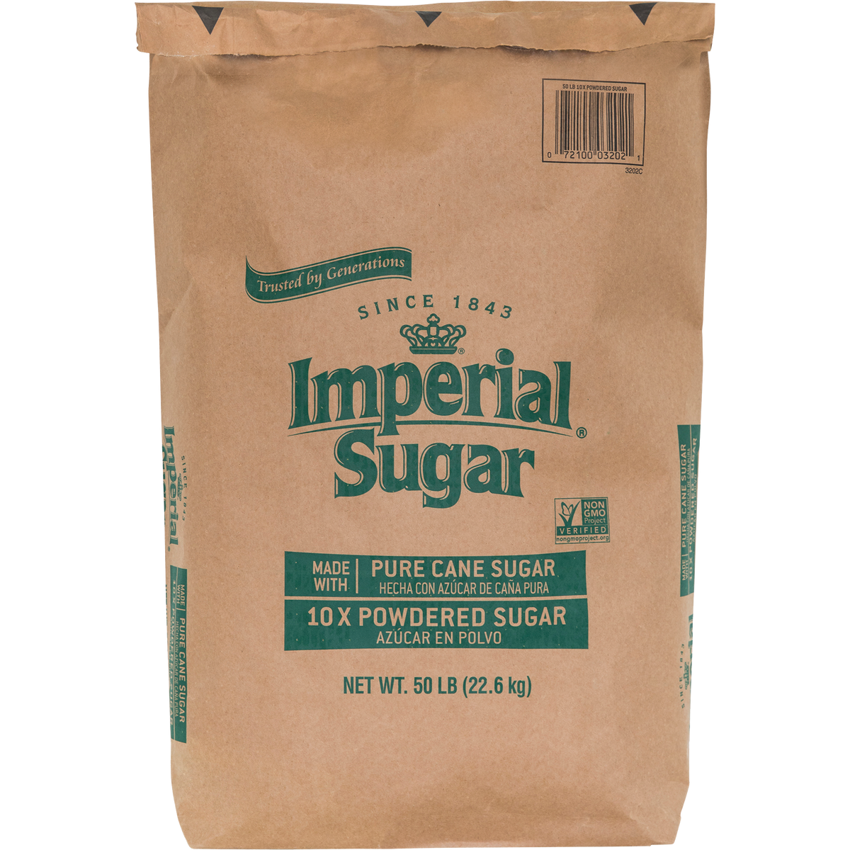 Imperial Sugar Pure Cane Sugar, 10X Powdered, 50 lbs