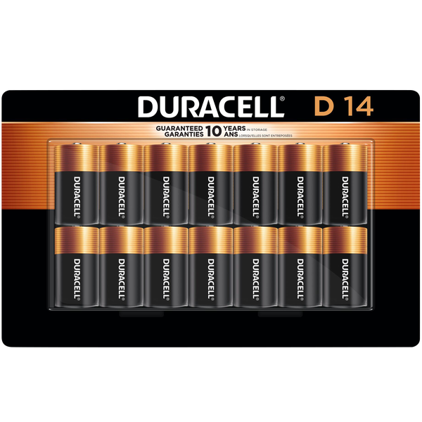 Duracell Coppertop Alkaline D Batteries, 14 ct