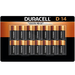 Duracell Coppertop Alkaline D Batteries, 14 ct