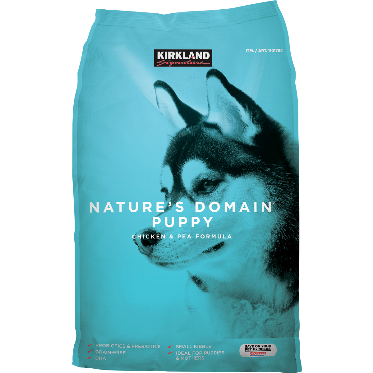 Kirkland Signature Nature's Domain Puppy Chicken & Pea Formula, Dog Food, 20 lbs