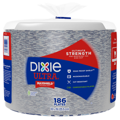 Dixie Ultra Paper Plate, 10-1/16", 186 ct