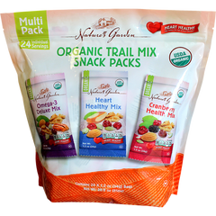 Nature's Garden Organic Trail Mix Snack Packs, Variety Pack, 1.2 oz, 24 ct