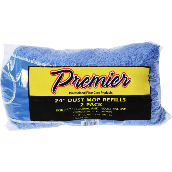 Premier Dust Mop Refill for 24" Frame, Blue, 2 ct