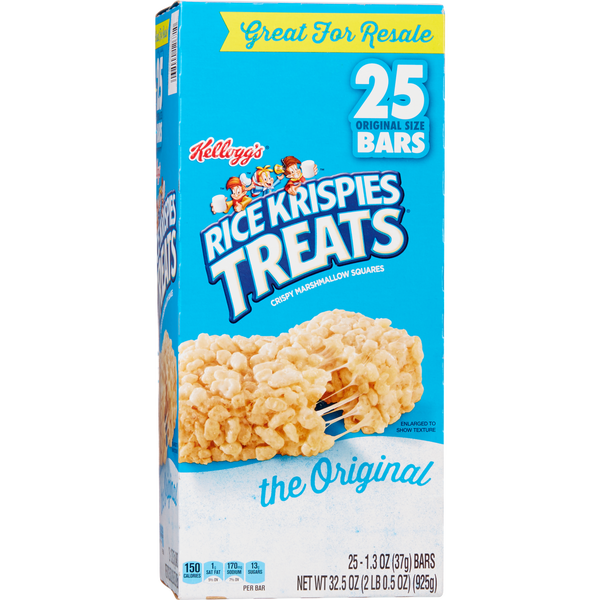 Kellogg's Rice Krispies Treats, Original, 1.3 oz, 25 ct