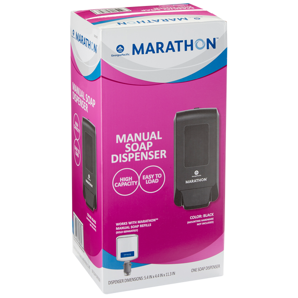 Marathon Manual Soap Dispenser, Black