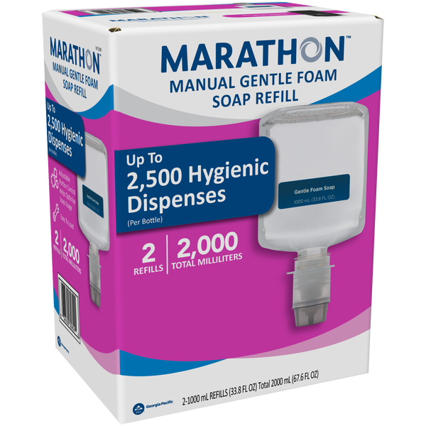 Marathon Manual Gentle Foam Soap Refill, 33.8 fl oz, 2 ct