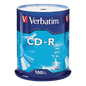 Verbatim 52x CD-R Disc, 700MB / 80 Minute Capacity, 100 ct