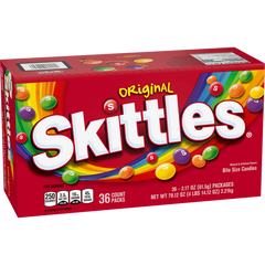 Skittles Original Chewy Candy, Full Size, 2.17 oz, 36 ct