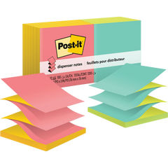 Post-it Dispenser Pop-up Notes, 3" x 3", Poptimistic Collection, 100 Sheets, 12 Pads