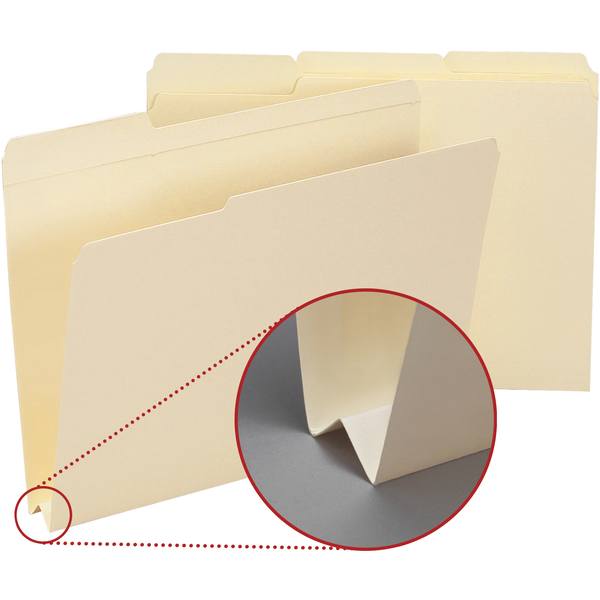 Smead File Folder, Reinforced 1/3-Cut Tab, 1-1/2" Expansion, Letter, Manila, 50 ct