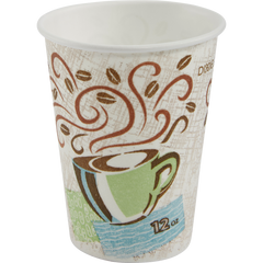 Dixie PerfecTouch Insulated Paper Hot Cups, Coffee Haze, 12 oz, 500 ct