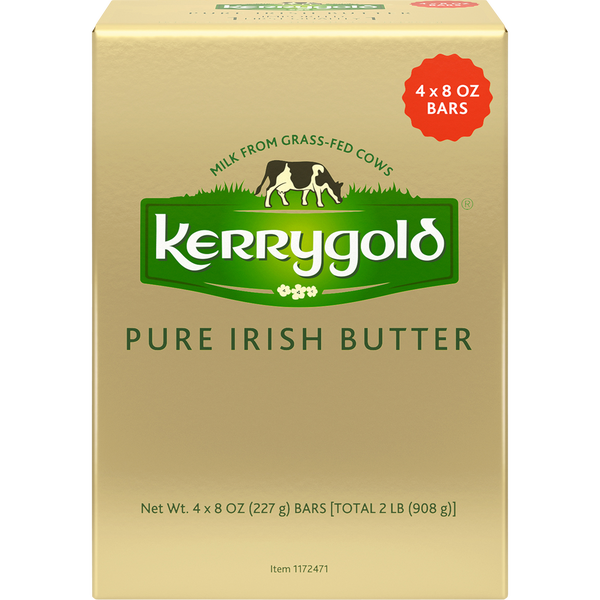 Kerrygold Pure Irish Butter, Salted, 8 oz, 4 ct