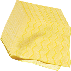 Rubbermaid Commercial HYGEN Microfiber Cloth, Yellow, 12 ct