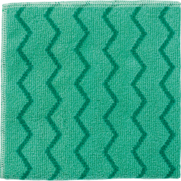 Rubbermaid Commercial HYGEN Microfiber Cloth, Green, 12 ct