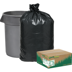 Earthsense Commercial/ReClaim Recycled Large Trash Bags, Black, 31-33 Gallon, 100 ct