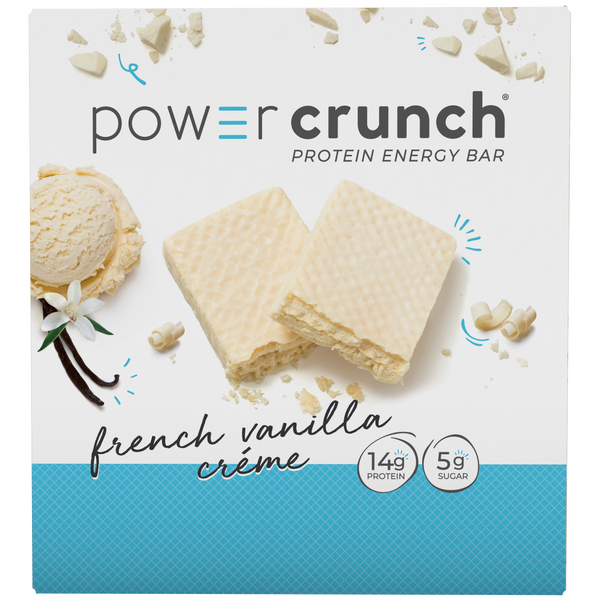 Power Crunch Protein Energy Bars, 14g Protein, French Vanilla, 1.4 oz, 12 ct