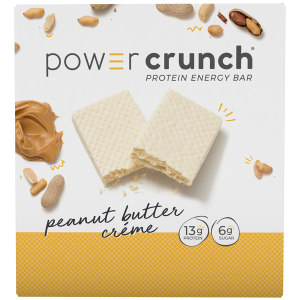 Power Crunch Protein Energy Bars, 13g Protein, Peanut Butter Creme, 1.4 oz, 12 ct