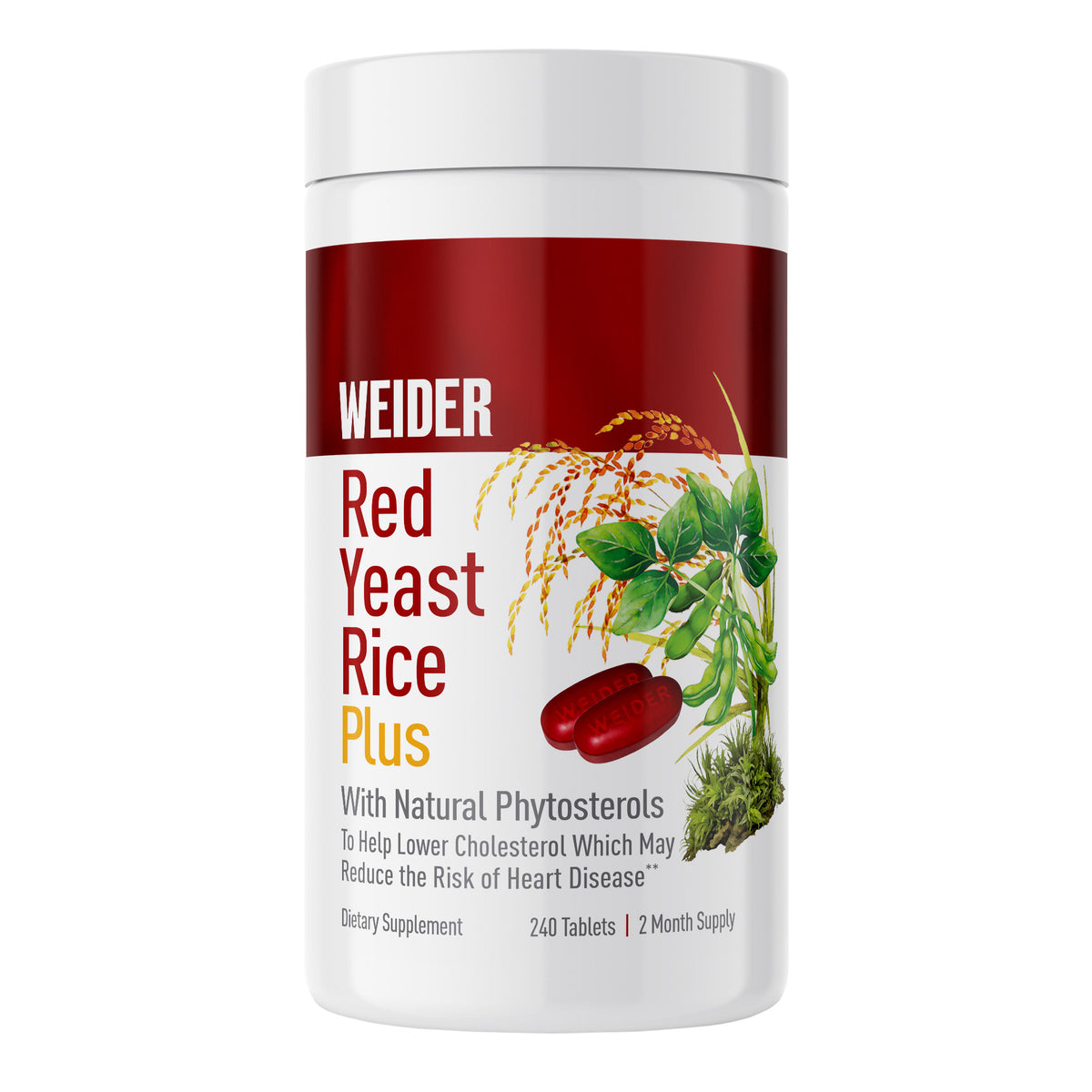 Weider Red Yeast Rice Plus 1200 mg., 240 Tablets