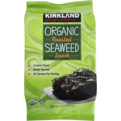 Kirkland Signature Organic Roasted Seaweed with Sesame Oil, 0.60 oz, 10 ct