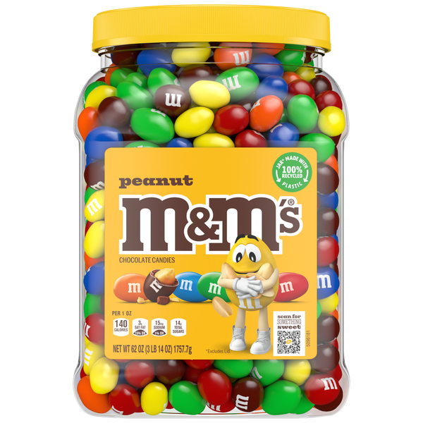 M&M'S Peanut Chocolate Candy, 62 oz