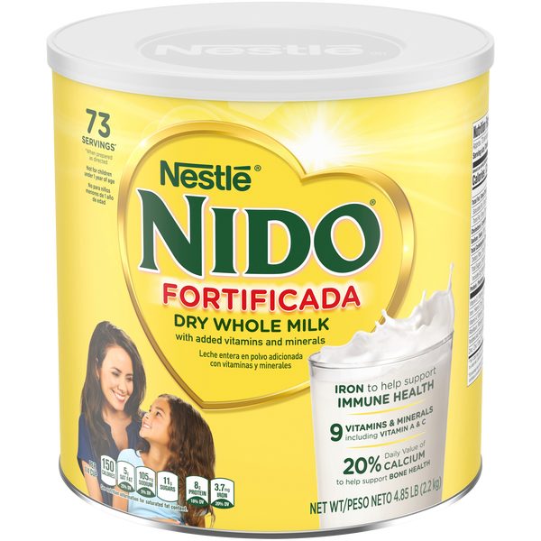 Nestle Nido Fortificada Dry Whole Milk, 4.85 lbs