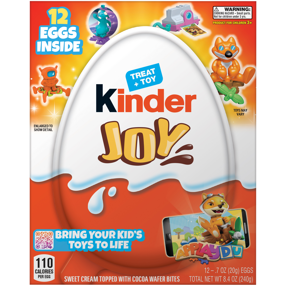 Kinder Joy Treat + Toy, 0.7 oz, 12 ct