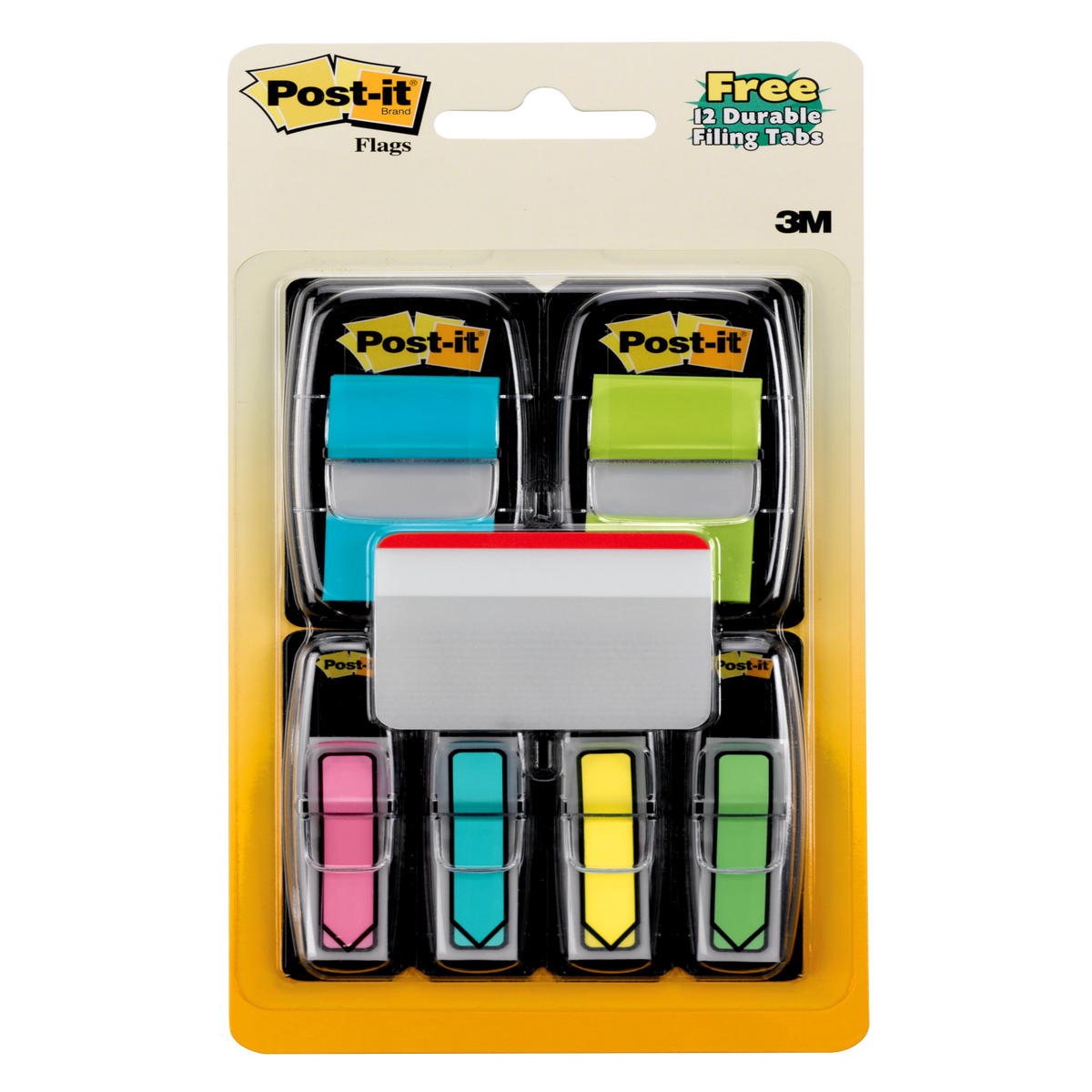 Post-it 1" Flags and 1/2" Arrow Flags in Dispenser, Bonus 2" Filing Tabs, 146 ct