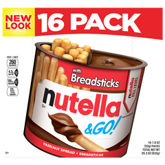 Nutella & Go Hazelnut Spread with Breadsticks, 1.8 oz, 16 ct