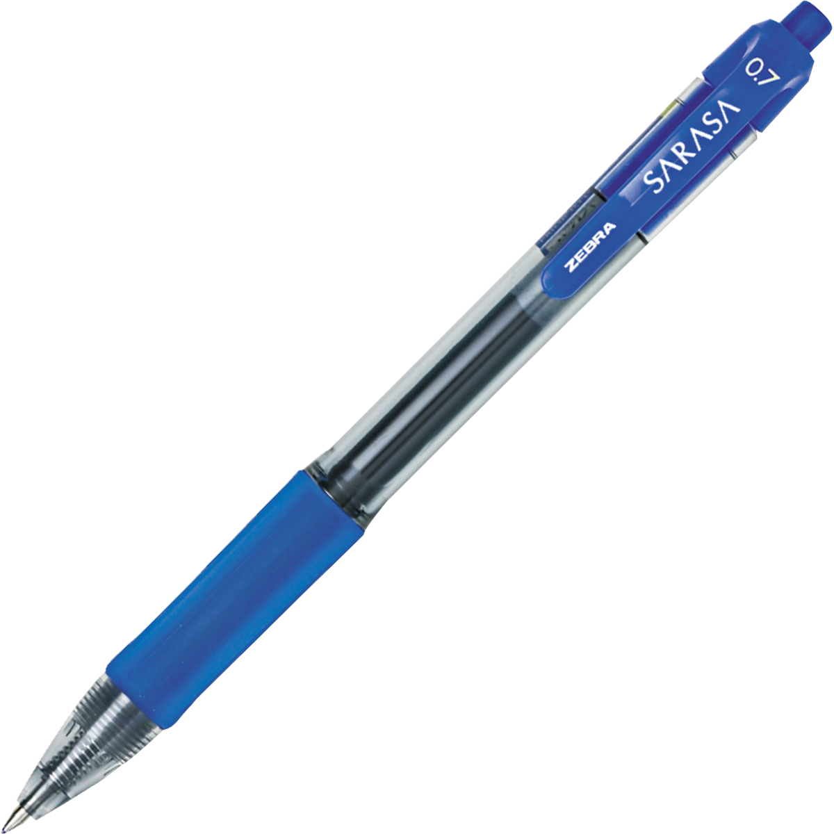 Zebra Dry X20 Retractable Gel Pen, Medium Point 0.7mm, Blue Ink, 12 ct